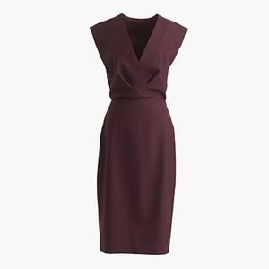 NWT J. Crew V-neck dress in Super 120s wool